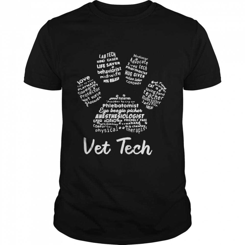 Vet Tech Paw Print shirt