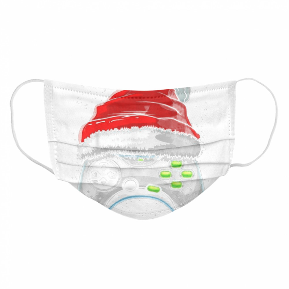 Video Game Controller Santa Hat Christmas  Cloth Face Mask