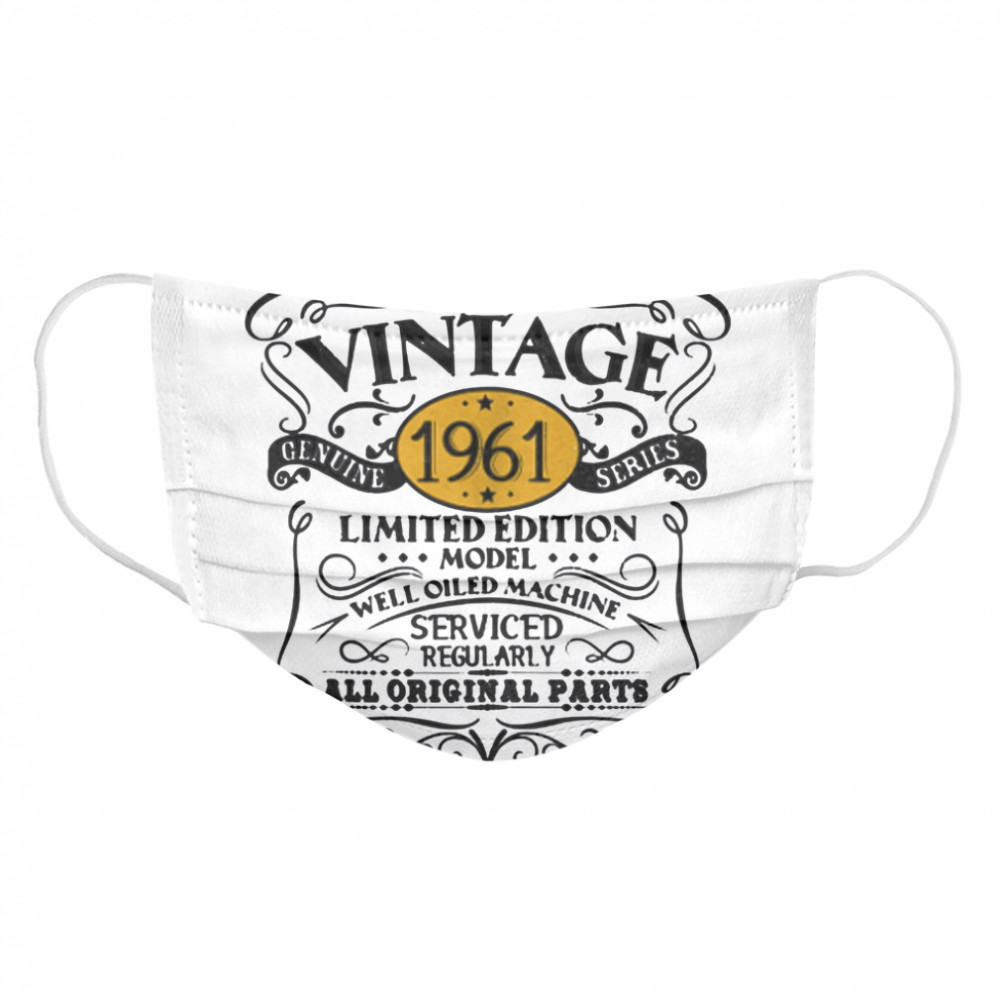 Vintage 1961 60th Birthday Original  Cloth Face Mask