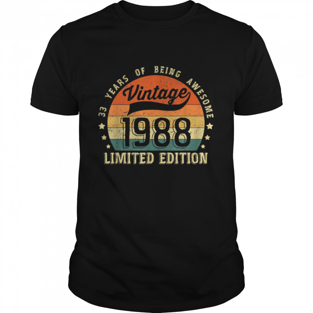 Vintage 1988  33rd Birthday shirt