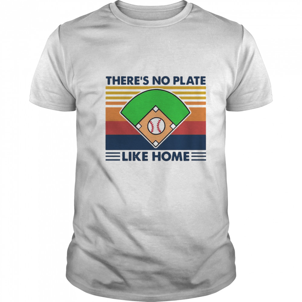 Vintage Retro There’s No Plate Like Home Baseball shirt