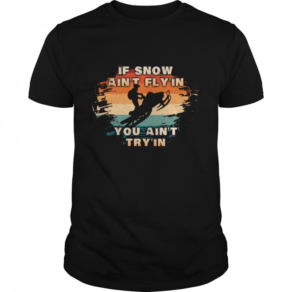 Vintage Snowmobiling For Snowmobilers Snocross  Classic Men's T-shirt