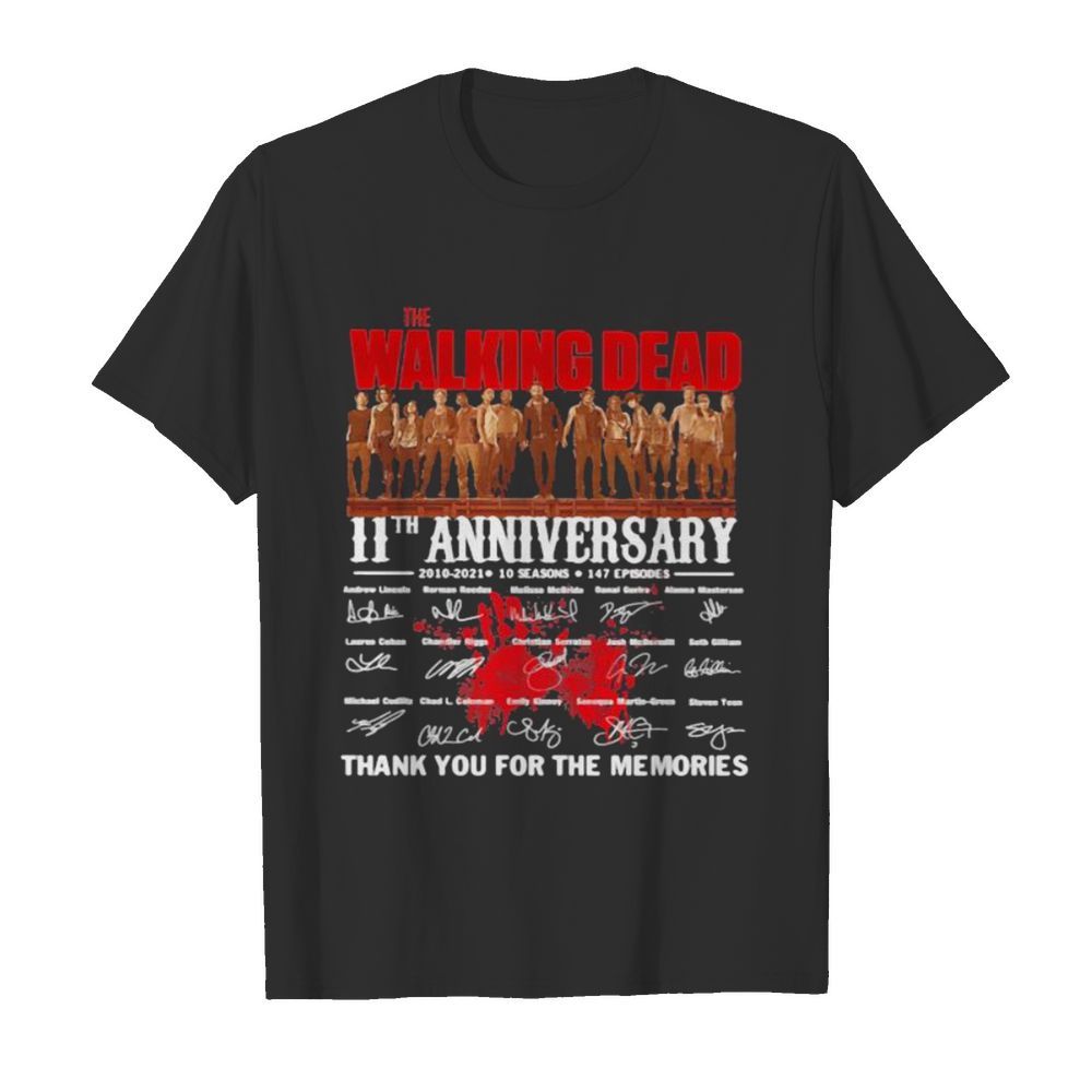 Walking Dead 11st Anniversary 2000 2021 Thank You For The Memories Signature shirt