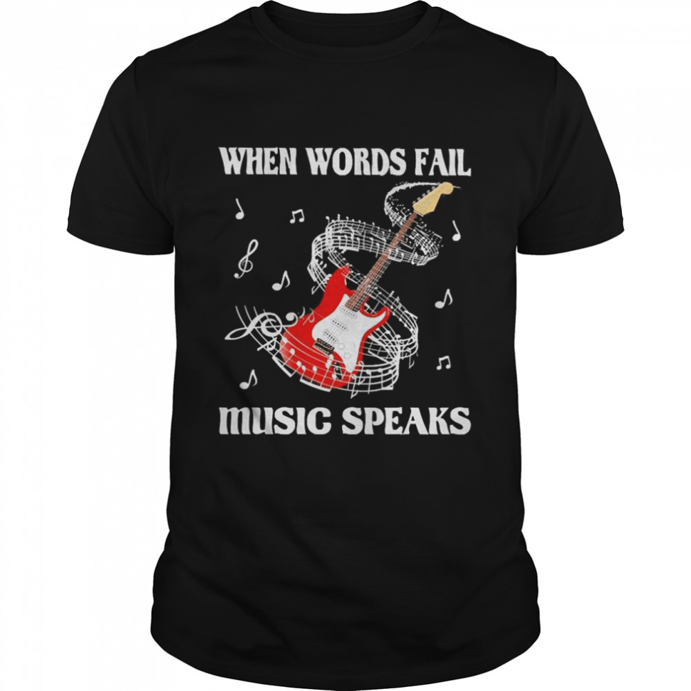 When words fail Music speaks  Classic Men's T-shirt