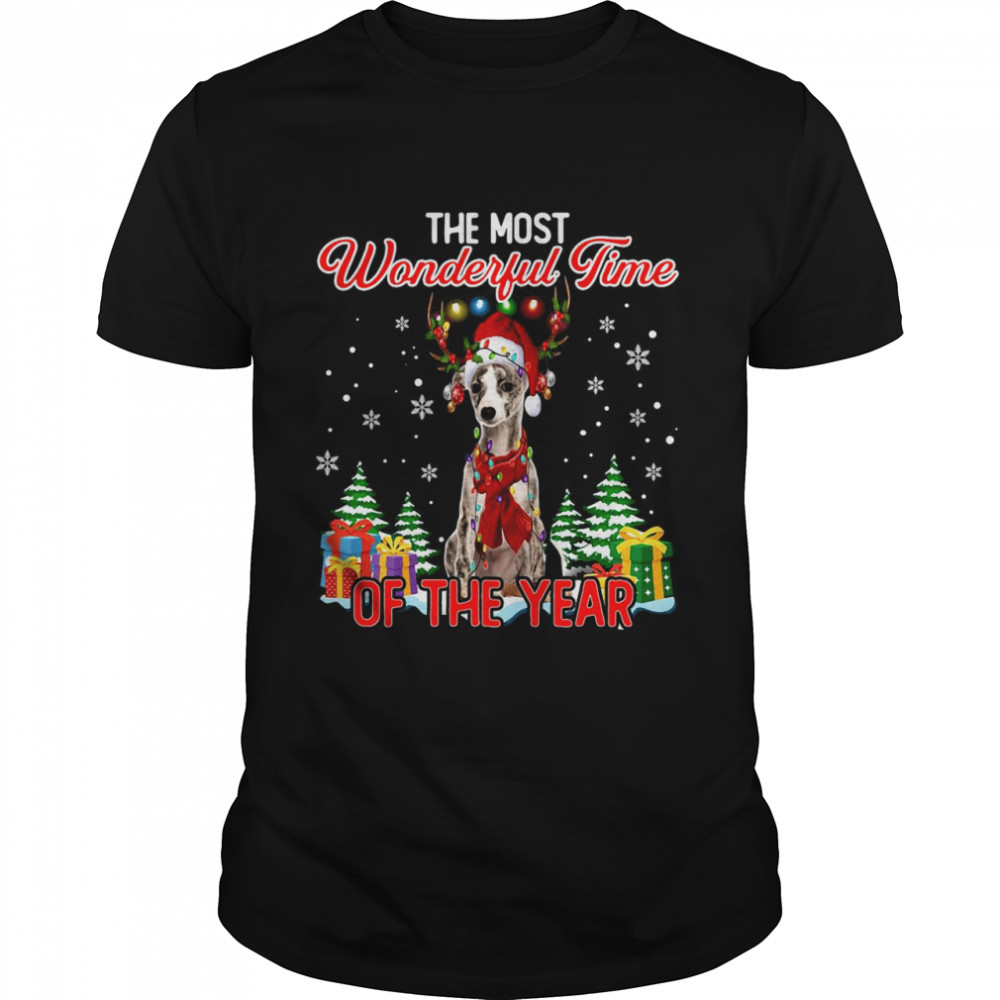 Whippet The Most Wonderful Time Of The Year Ugly Christmas shirt