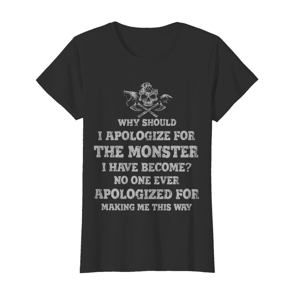 Why Should I Apologize For The Monster  Classic Women's T-shirt