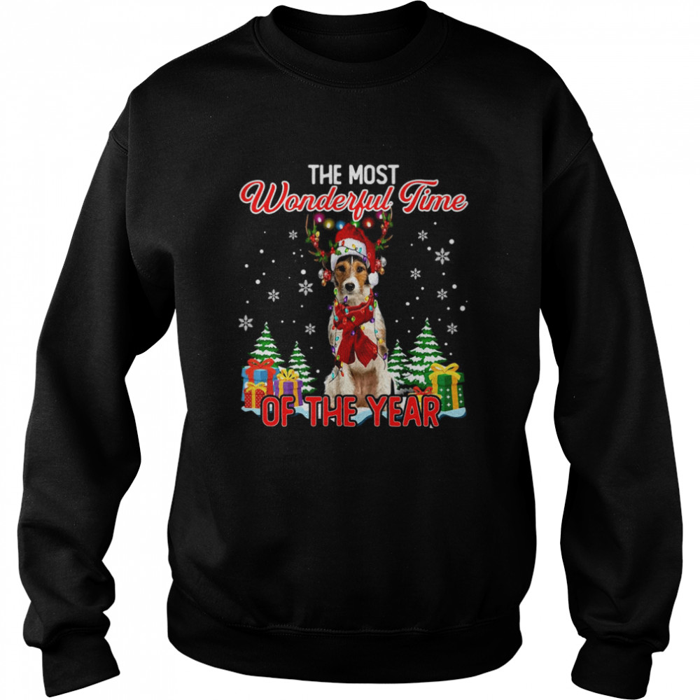 Wire Fox Terrier The Most Wonderful Time Of The Year Christmas  Unisex Sweatshirt