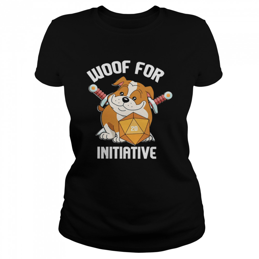 Woof For Initiative Bulldog D20  Classic Women's T-shirt