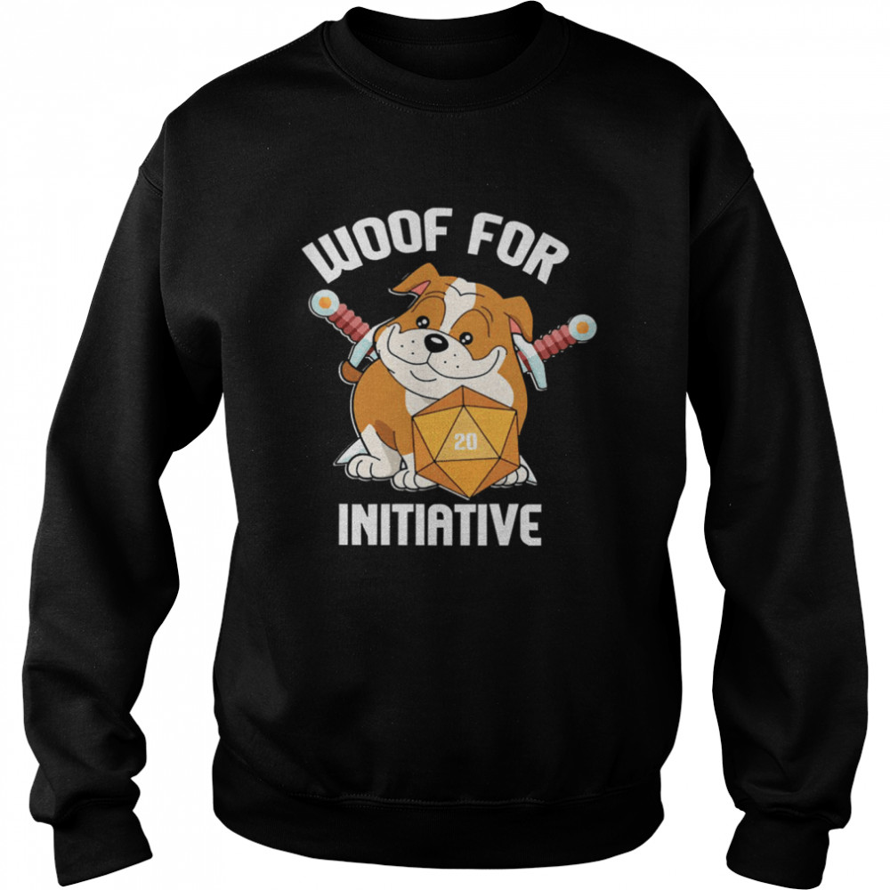 Woof For Initiative Bulldog D20  Unisex Sweatshirt