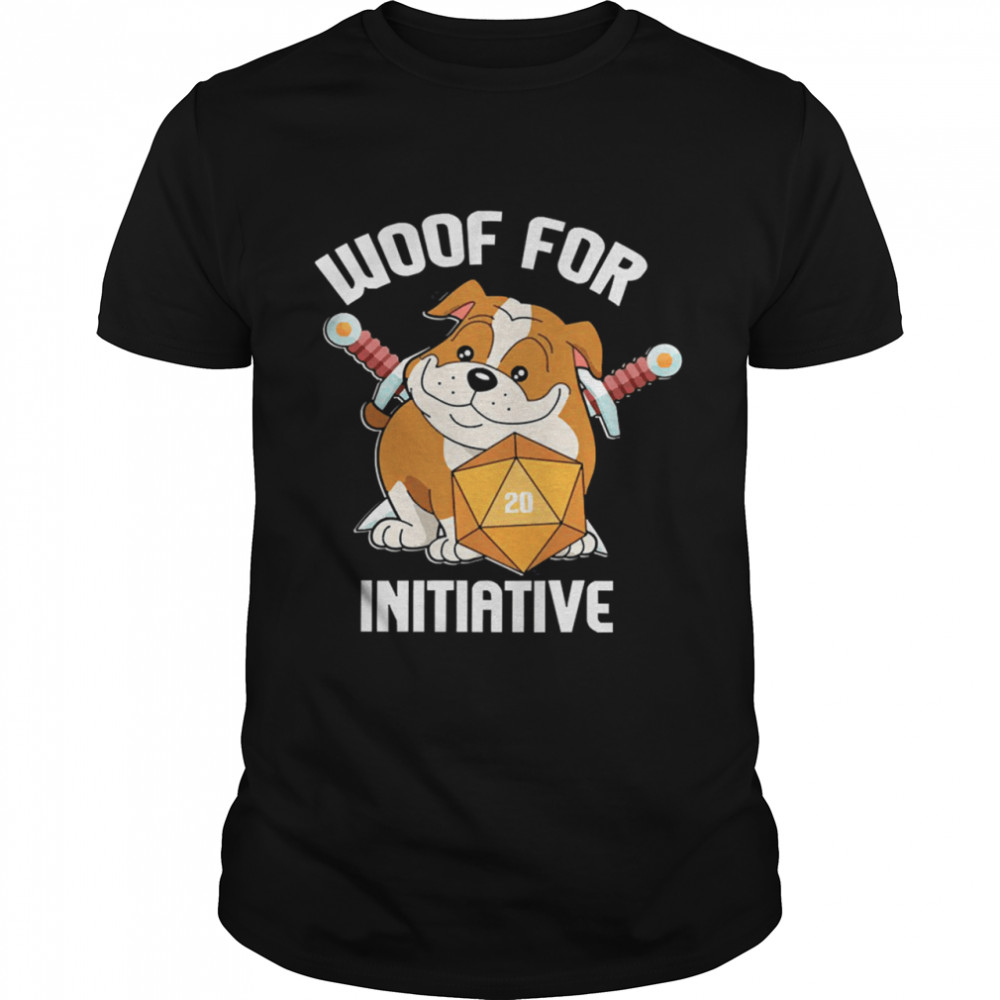 Woof For Initiative Bulldog D20  Classic Men's T-shirt