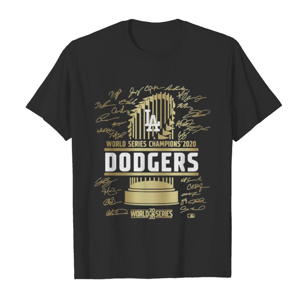 World Series Champions 2020 Los Angeles Dodgers Signatures shirt