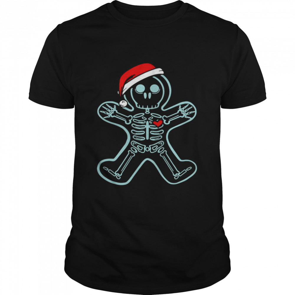 Xray Gingerbread Man Skeleton Christmas shirt