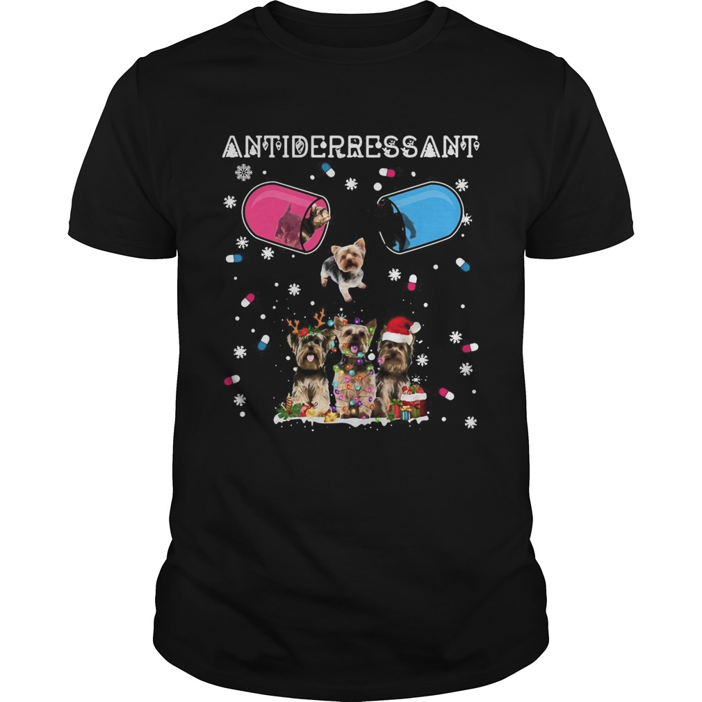 Yorkshire Terrier Antidepressant Ugly Christmas shirt