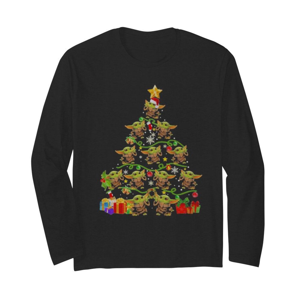 baby yoda christmas tree pine  Long Sleeved T-shirt 