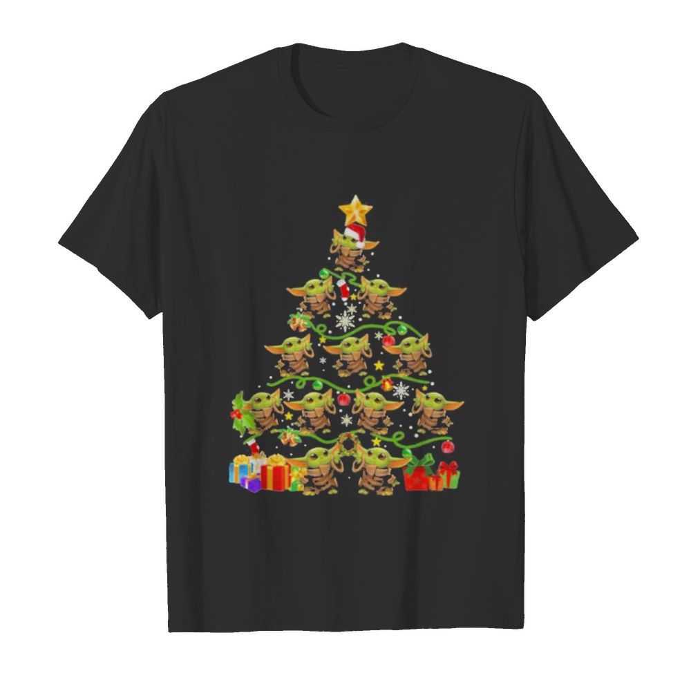 baby yoda christmas tree pine shirt