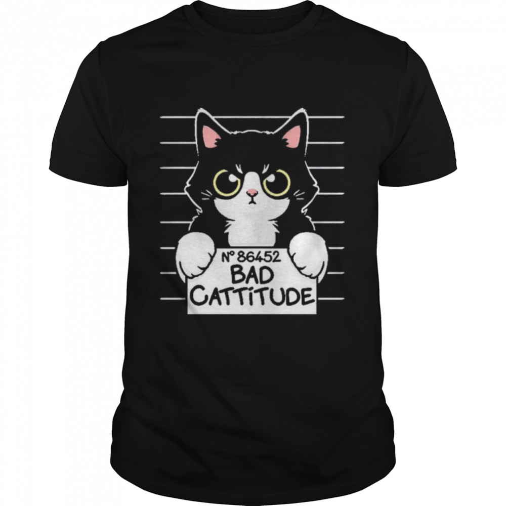 black cat bad cattitude shirt