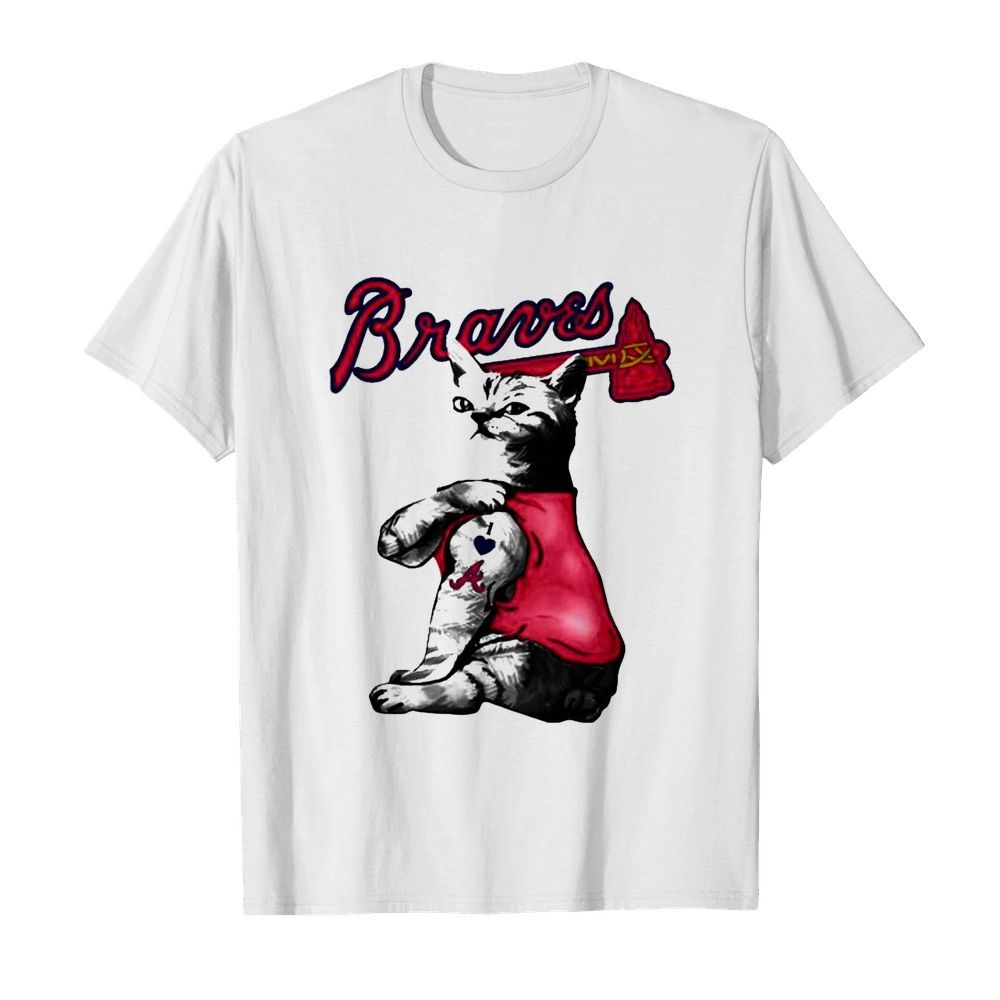 cat tattoo i love braves shirt shirt