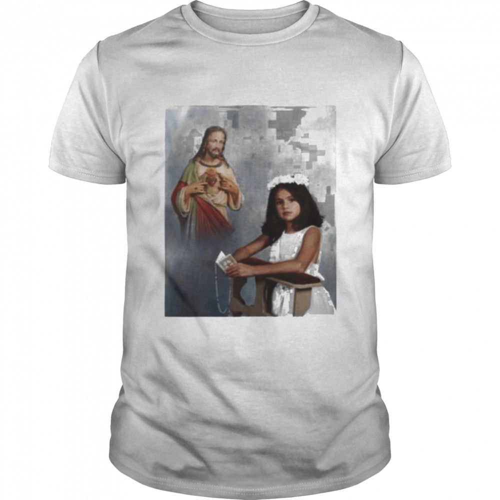 selena gomez first communion shirt