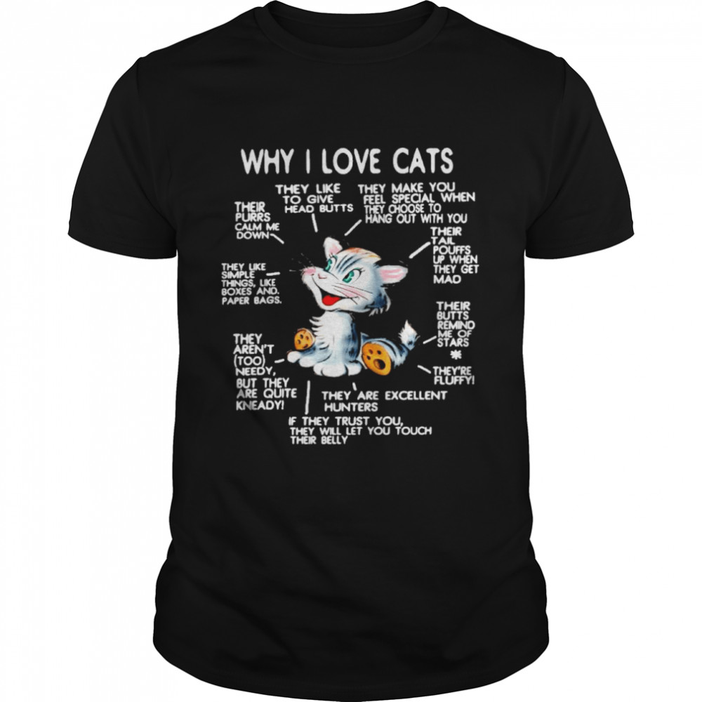 why i love cats reason shirt