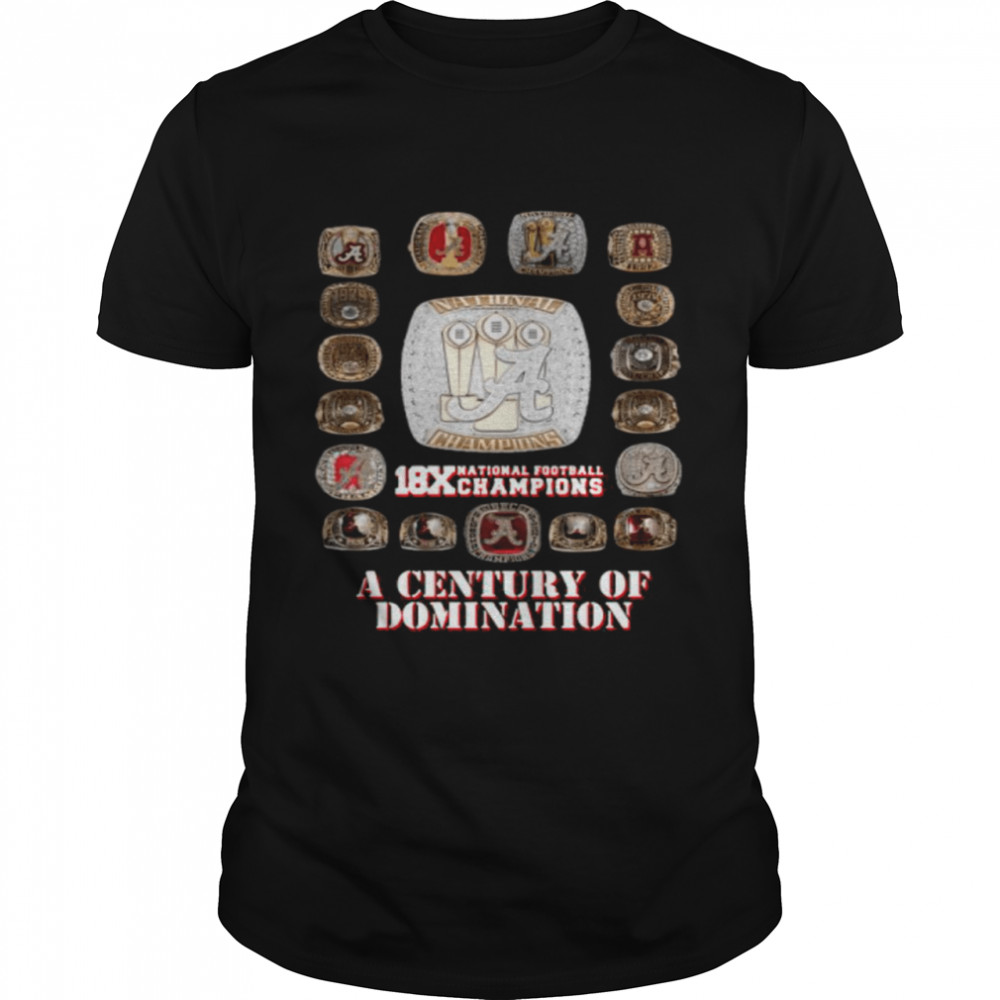 18x National Football Champions A Century Of Domination shirt