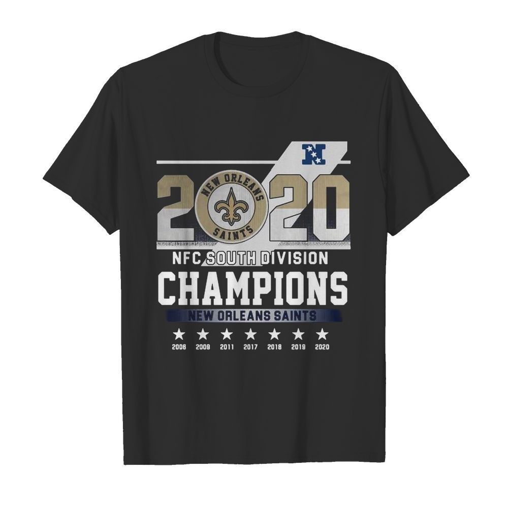 2020 Afc North Division Champions New Orleans Saints 2008 2009 2011 2017 shirt