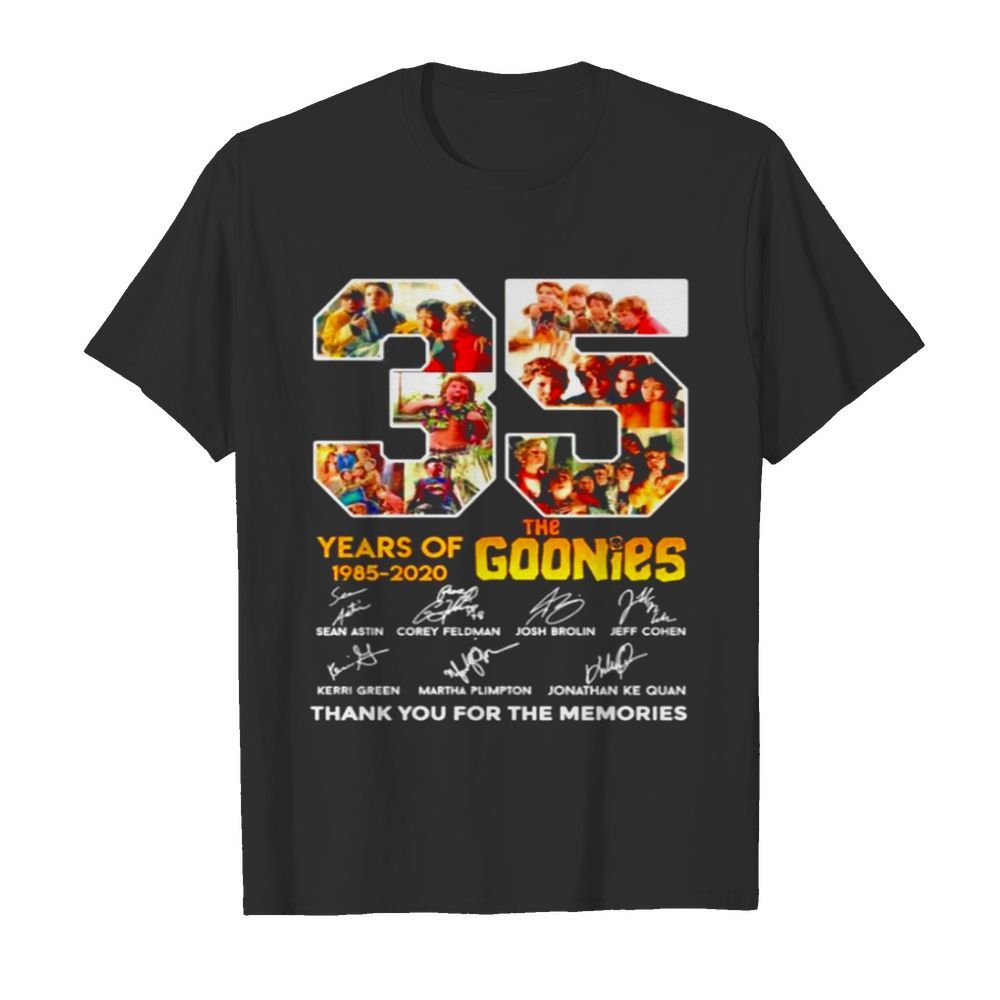 35 years of The Goonies 1985-2020 thank you for the memories shirt