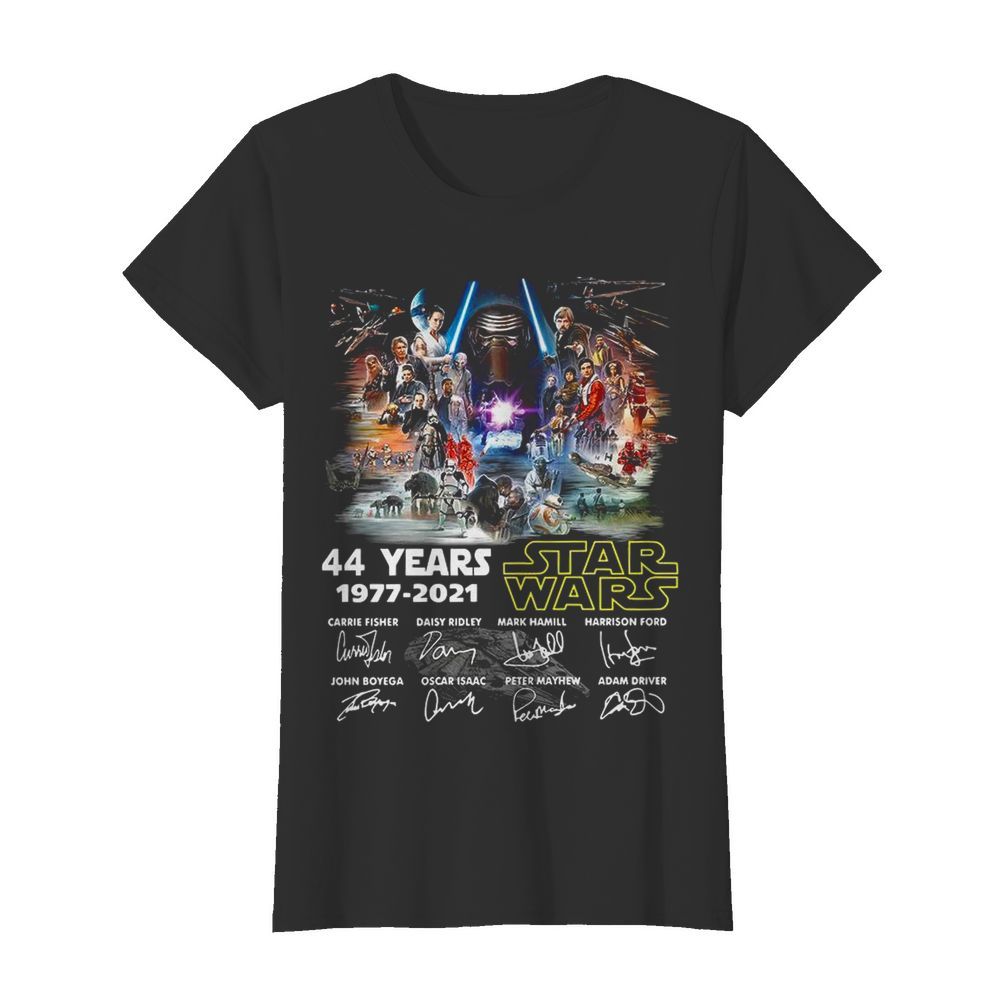 44 Years Star Wars 1977 2021 Signatures  Classic Women's T-shirt