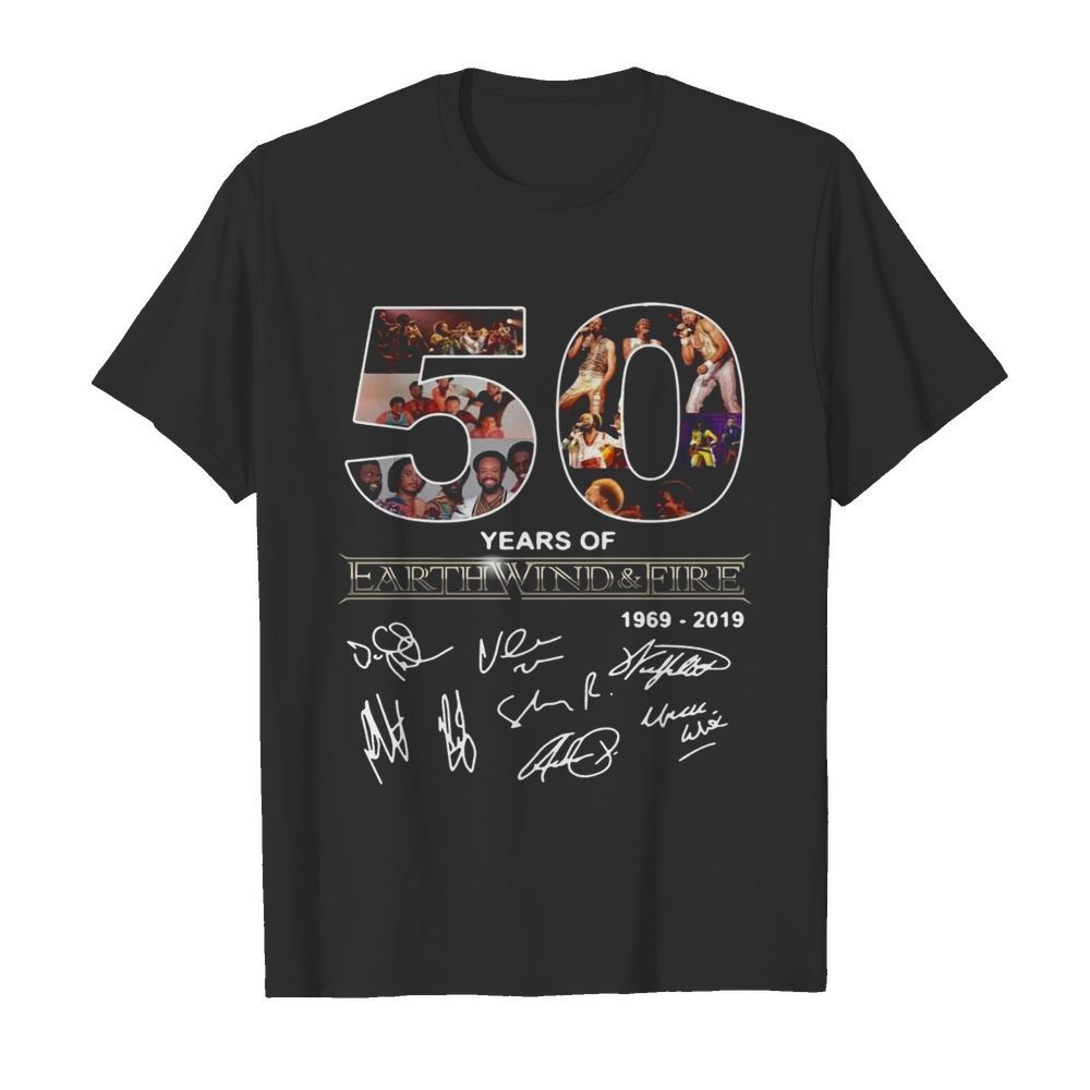 50 Years Of Earth Wind And Fire 1969 2019 Signatures shirt