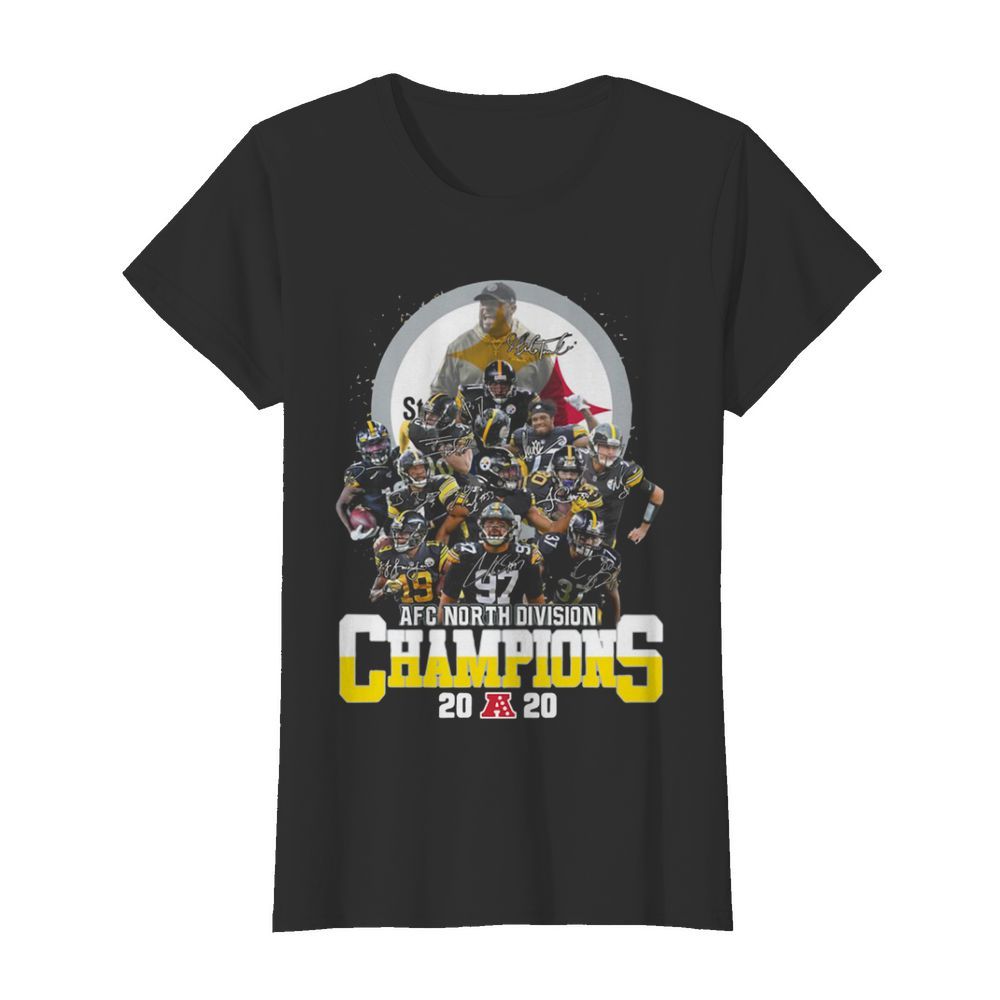 AFC North Division Champions Pittsburgh Steelers Signatures  Classic Women's T-shirt