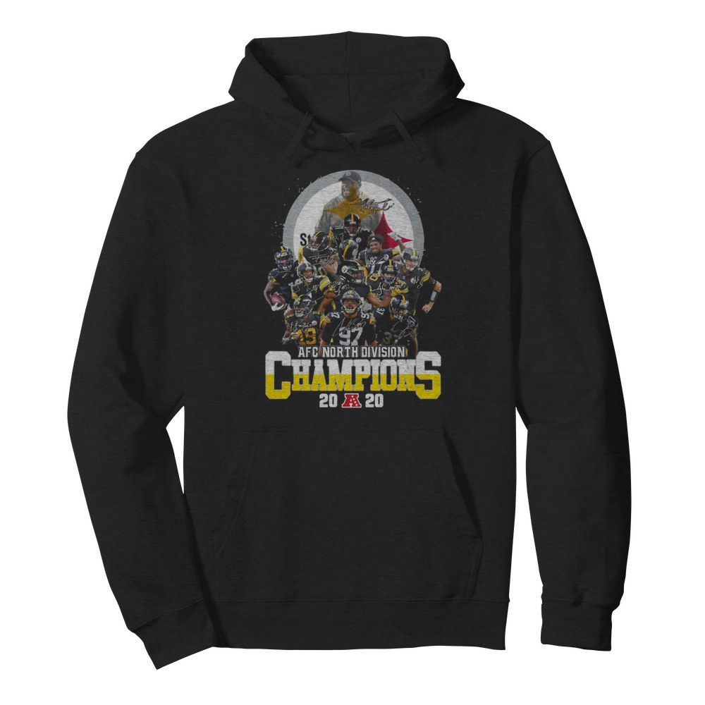 AFC North Division Champions Pittsburgh Steelers Signatures  Unisex Hoodie