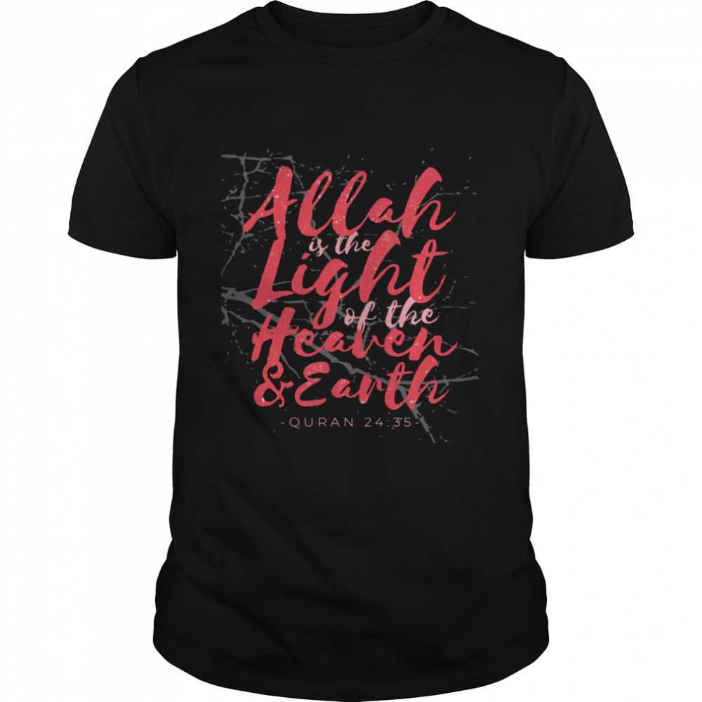 Allah is the Light of the Heaven & Earth Quran 2435 Langarm shirt