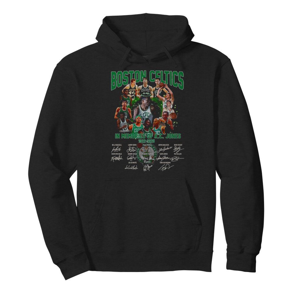 Boston Celtics In Memories Of K C Jones 1932 2020 Signatures  Unisex Hoodie