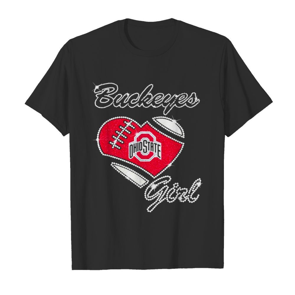 Buckeyes Girl Ohiostate Heart Daimond shirt