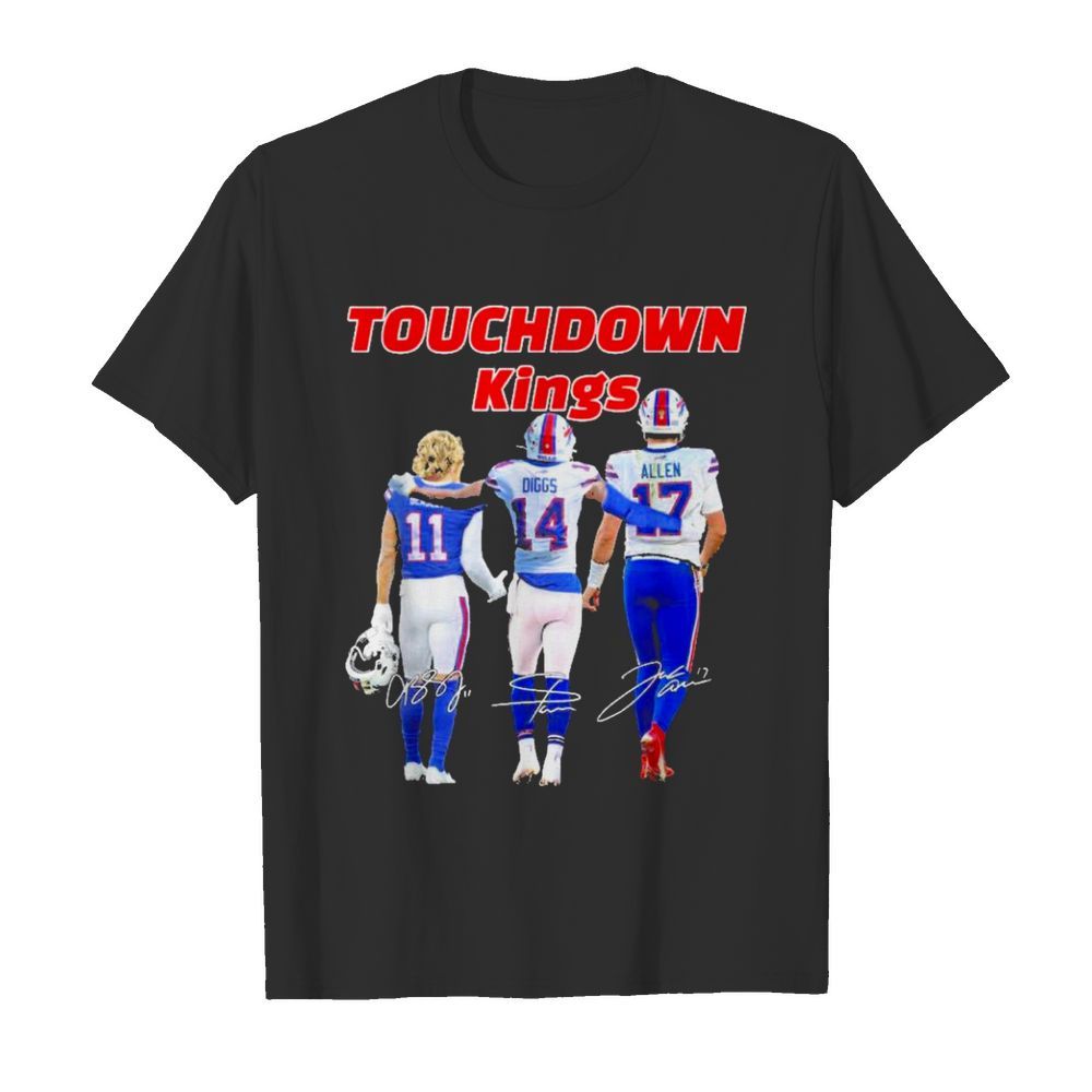 Buffalo bills touchdown kings cole beasley 11 stefon diggs 14 josh allen 17 signatures shirt