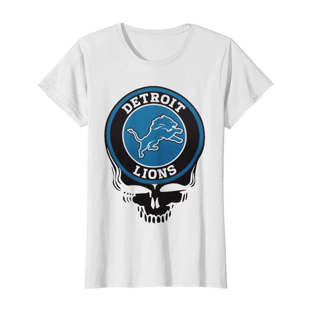 Detroit lions nfl football skull  Classic Women's T-shirt