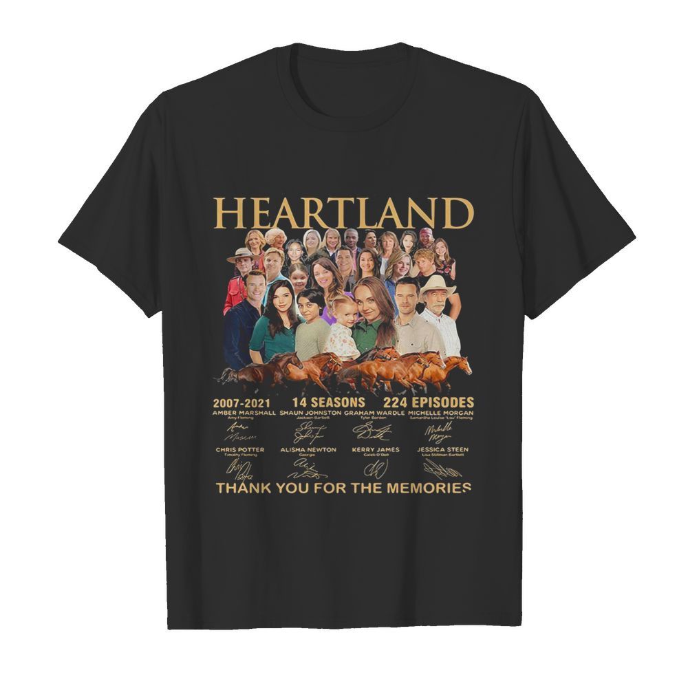 Heartland thank you for the memories signatures shirt