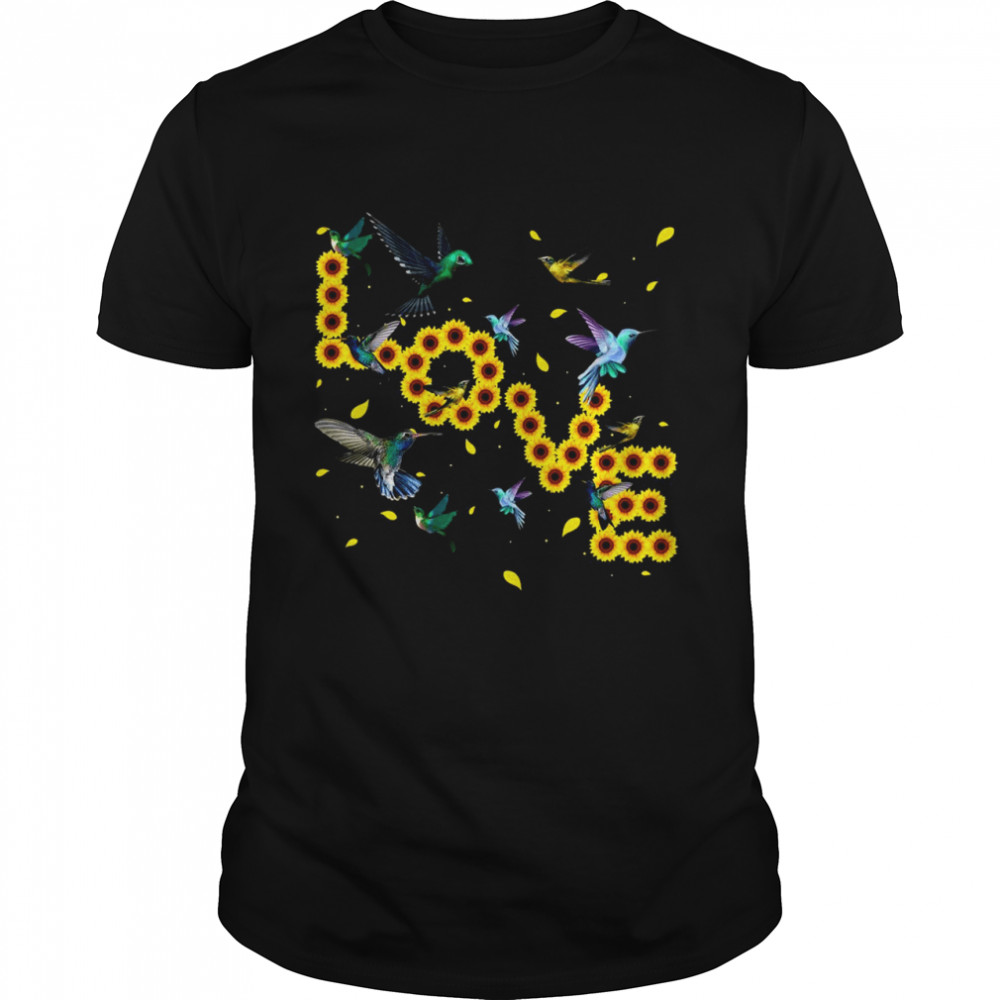 Hummingbird Lover Sunflowers Bird Lovers shirt