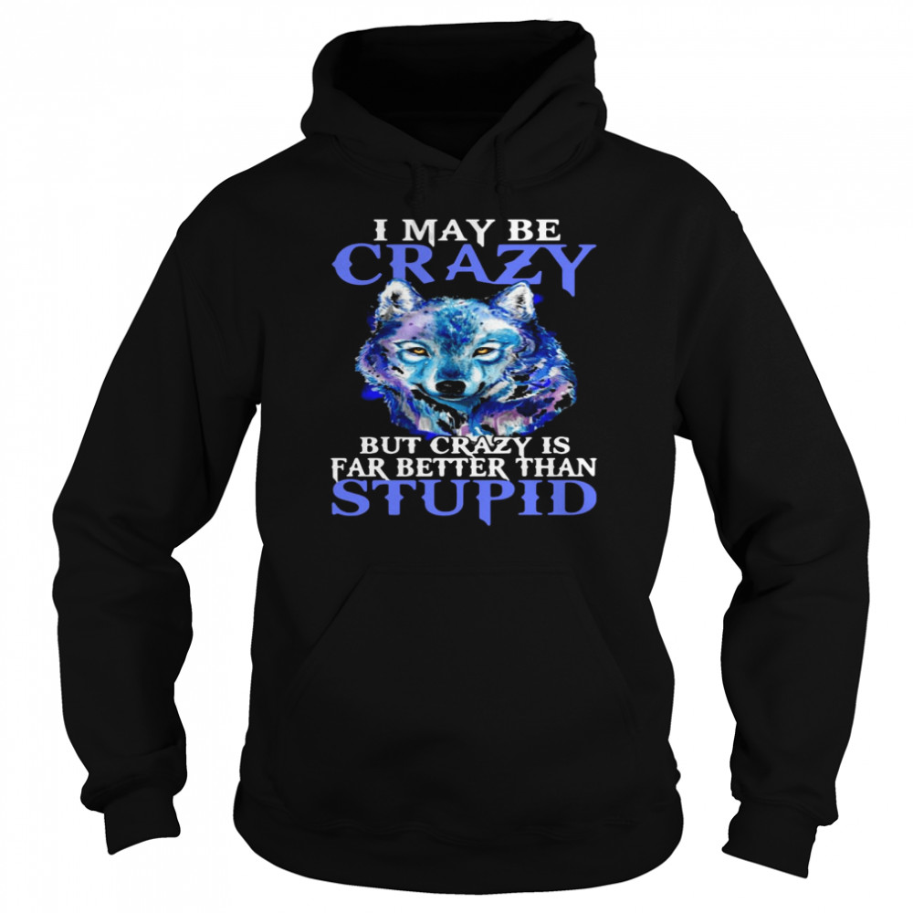 I May Be Crazy But Crazy Is Far Better Than Stupid  Unisex Hoodie