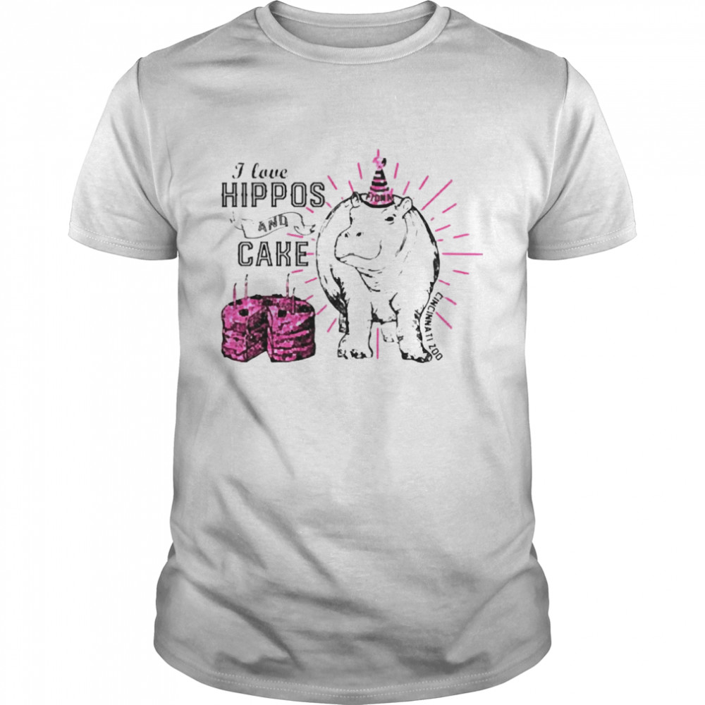 I love hippos and cake shirt