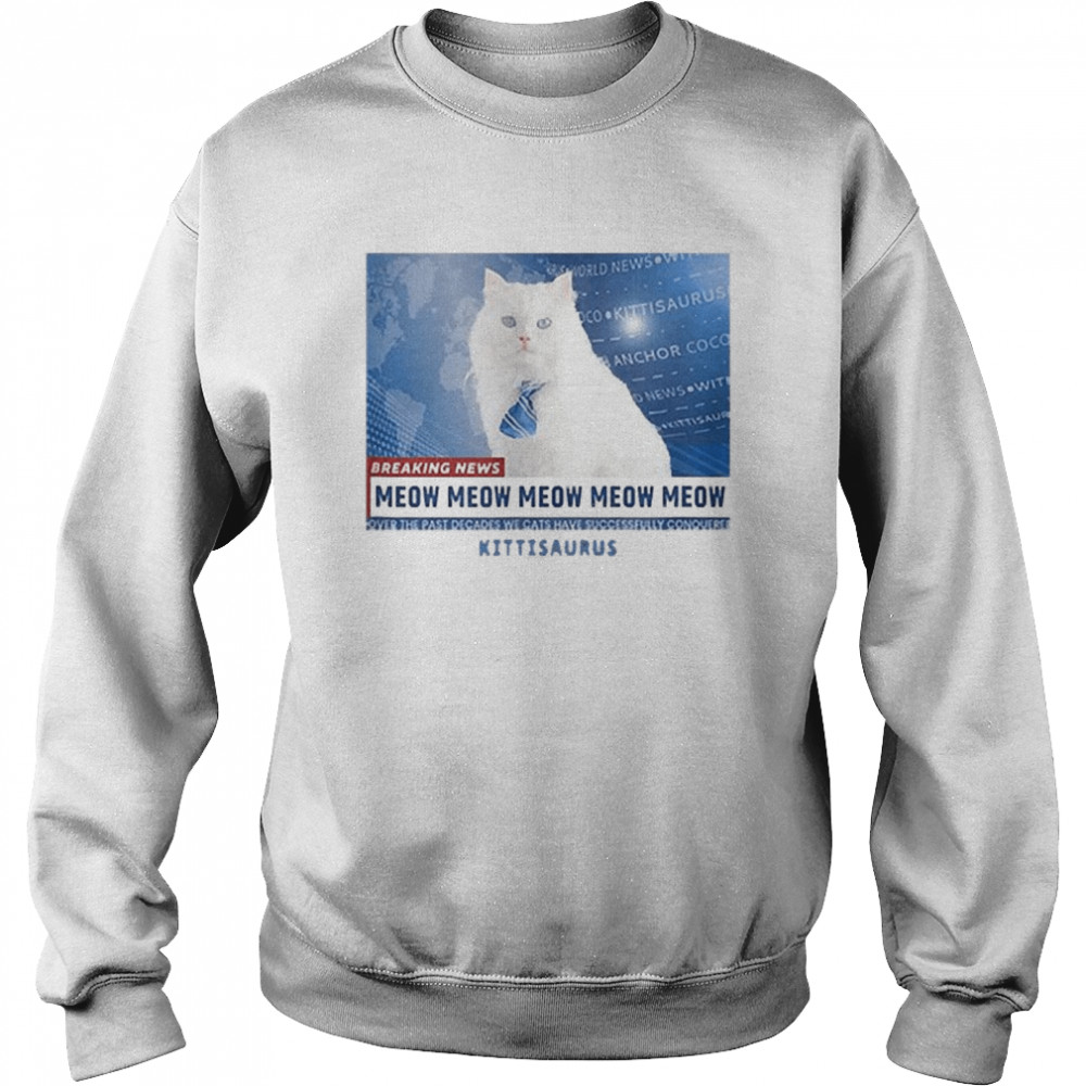 Kittisaurus News Anchor CoCo  Unisex Sweatshirt