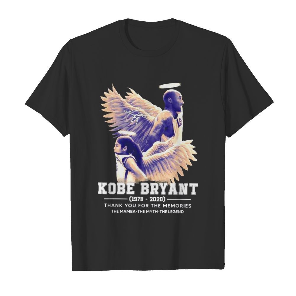 Kobe Bryant The Mamba The Myth The Legend thank you for the memories signature shirt