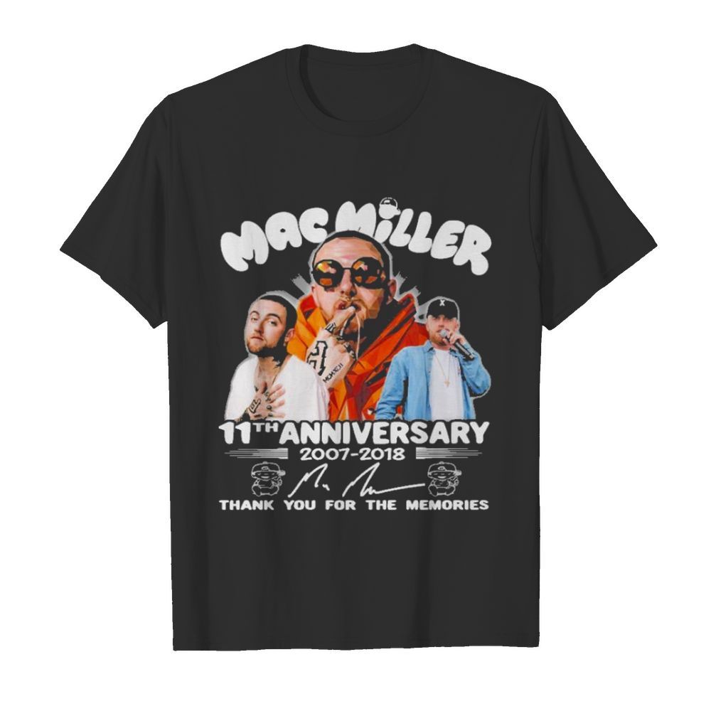 Mac miller 11th anniversary 1007 1018 thank you for the memories shirt