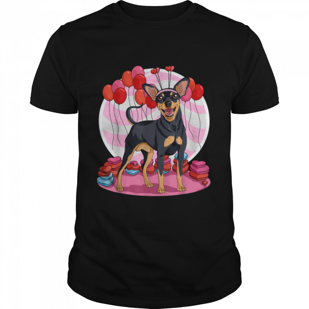 Miniature Pinscher Heart Valentine Day Decor shirt