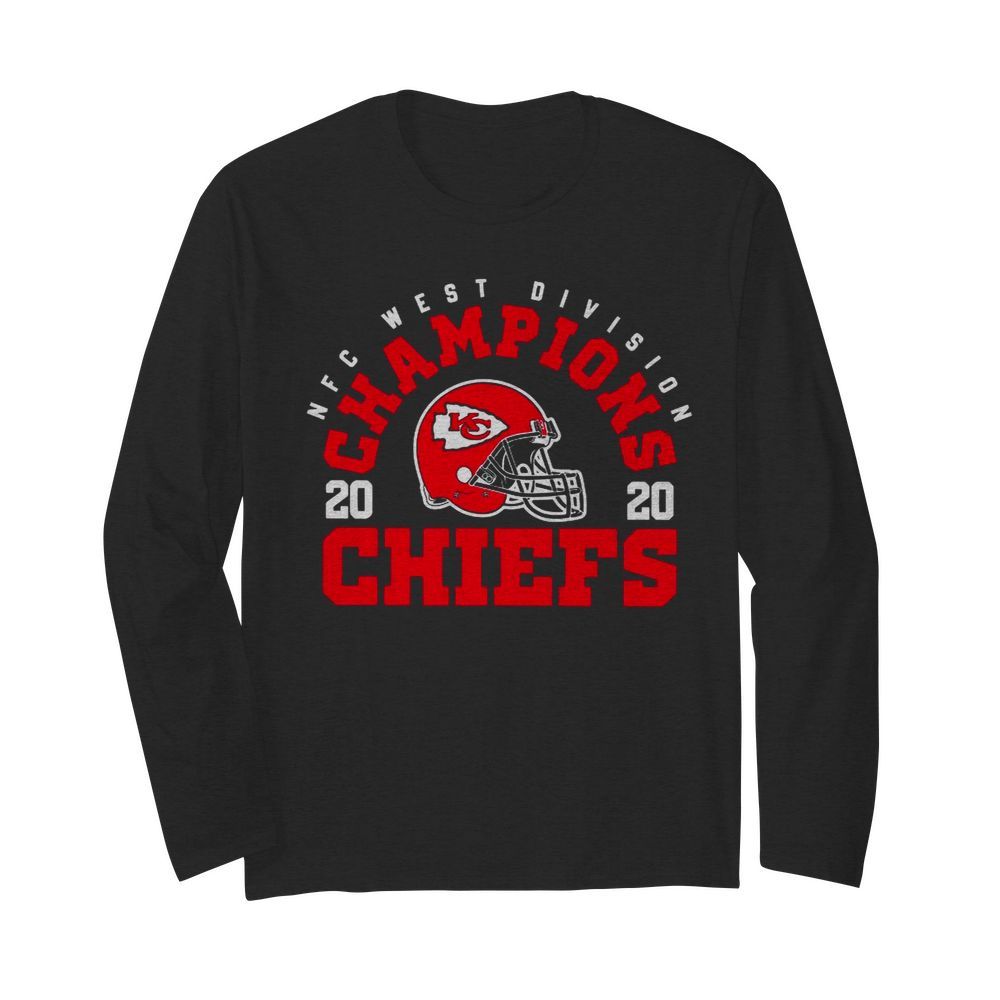 NFC West Division Champions 2020 Kansas City Chiefs  Long Sleeved T-shirt 