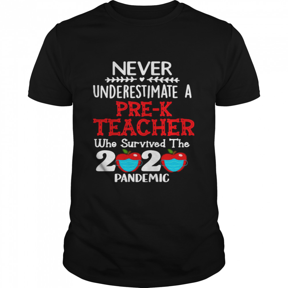 Never Underestimate A Pre-K Teacher Who Survived The 2020 Pandemic shirt