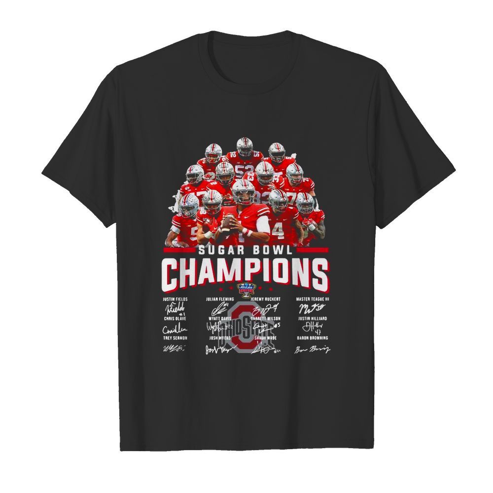 Ohio State Buckeyes Sugar Bowl Champions Signatures shirt