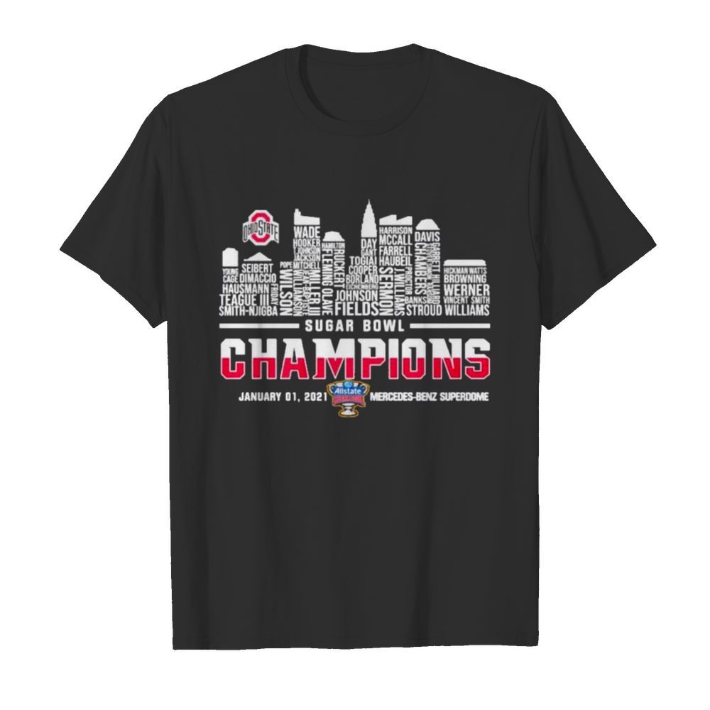 Ohio State Buckeyes sugar bowl champion mercedes benz superdome shirt