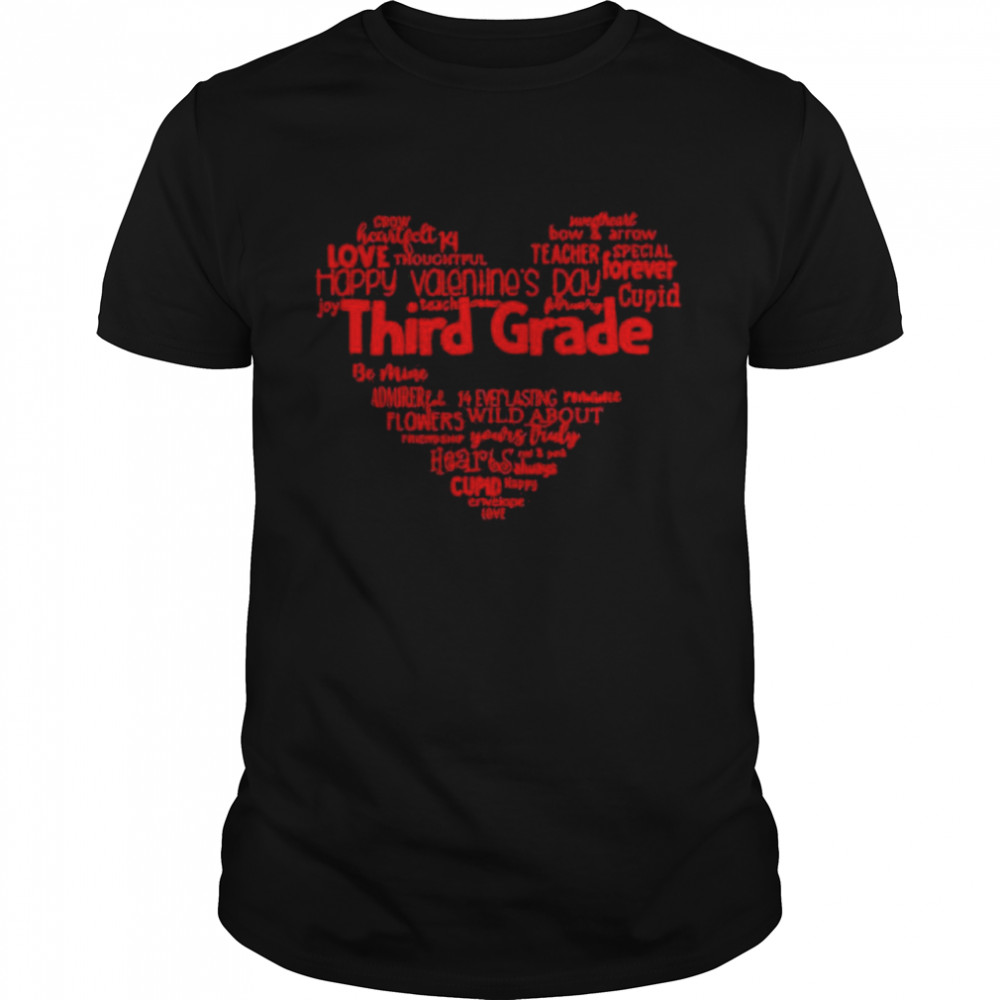 Premium Third Grade Valentine Heart Sky shirt