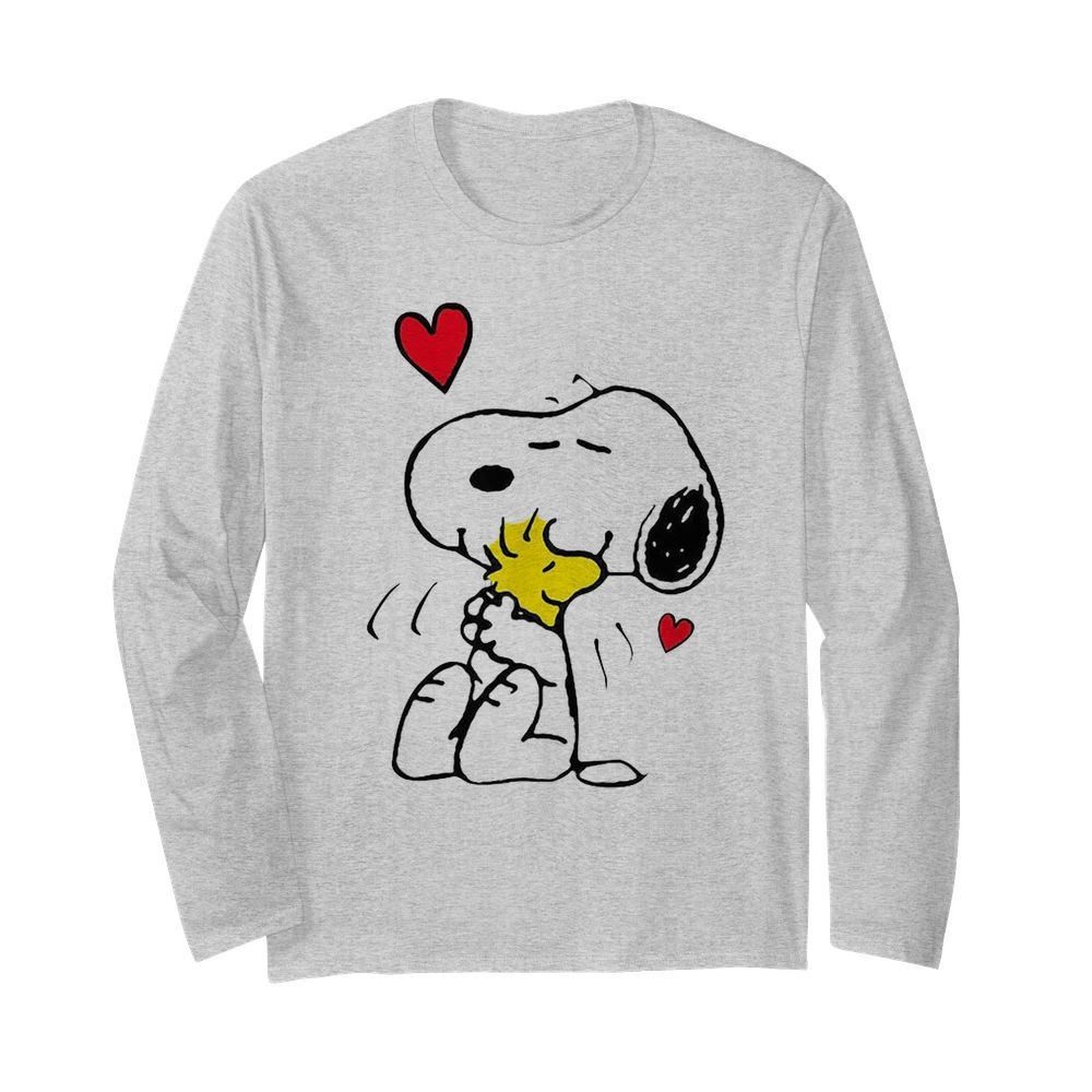 Snoopy Hug Woodstock Valentines Day Shirt Long Sleeved T-shirt 