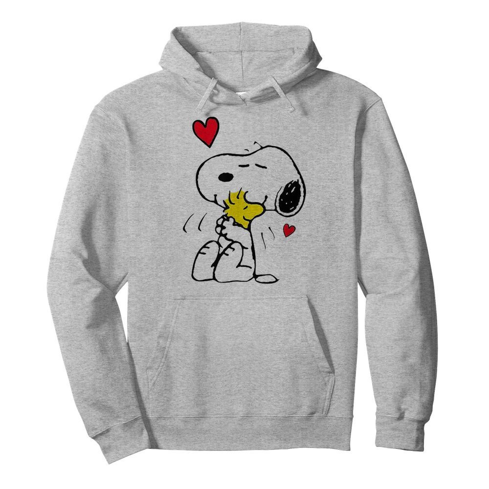 Snoopy Hug Woodstock Valentines Day Shirt Unisex Hoodie